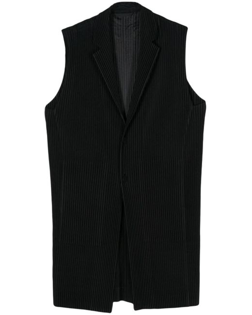 Homme Plissé Issey Miyake Black Tailored Pleats 1 Vest for men