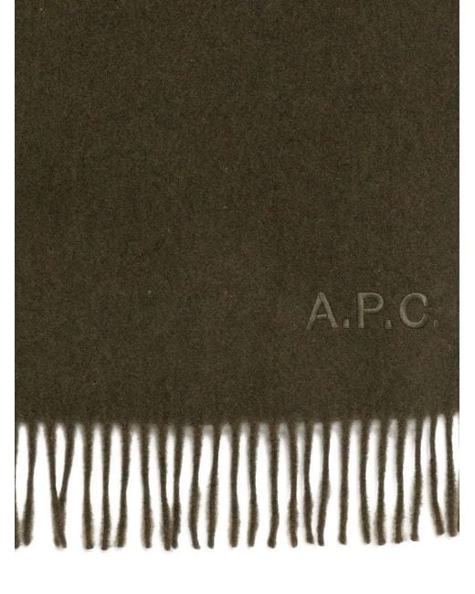 A.P.C. Green Ambroise Scarf