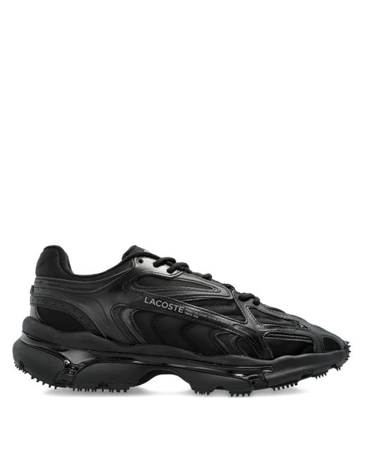 Lacoste Black L003 2K24 Textured Lace-Up Sneakers for men