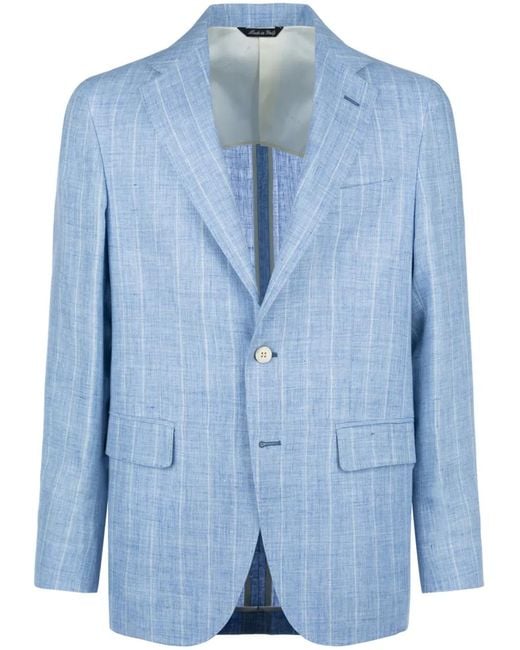 Brian Dales Blue Single-Breasted Blazer for men