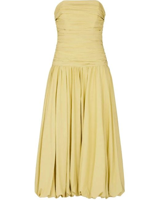 Nicholas Yellow Despina Midi Dress