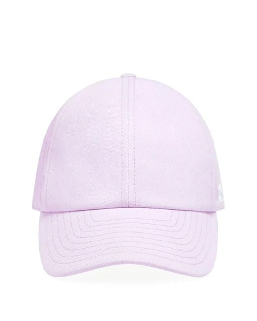 Courreges Purple Cotton Baseball Cap