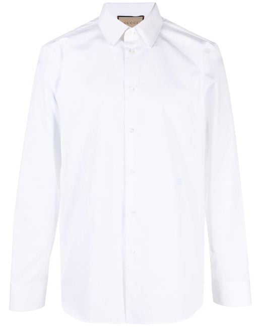 Gucci White Front Buttons Cotton Shirt for men