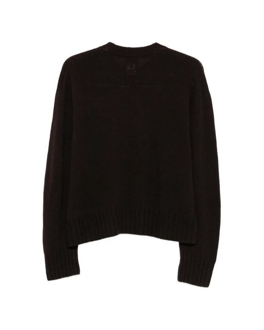 Alysi Black Ribbed-Trim Sweater