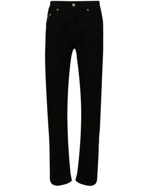 Versace Black Mid-rise Slim-fit Jeans for men