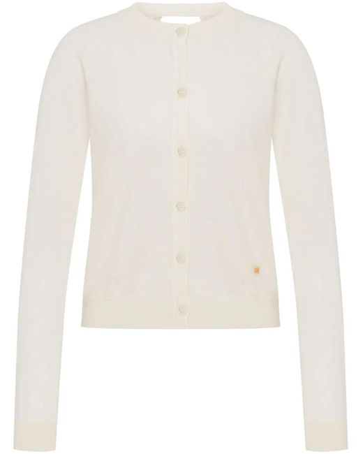 Moschino White Fine-Knit Cardigan