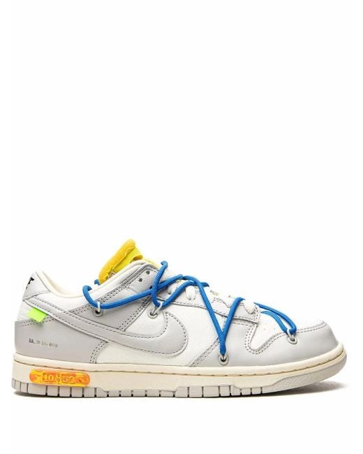 NIKE X OFF-WHITE Blue Dunk Low "Lot 10" Sneakers