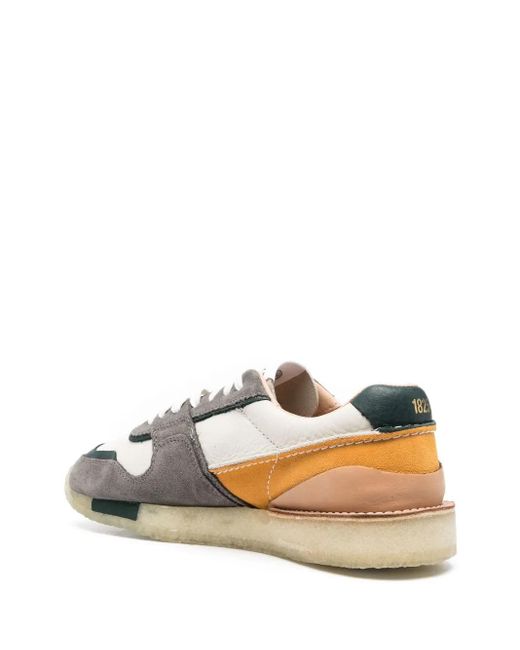 Clarks Gray Colour-block Panel Sneakers for men