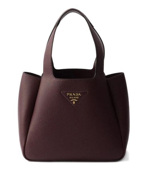 Borsa Tote Piccola di Prada in Brown