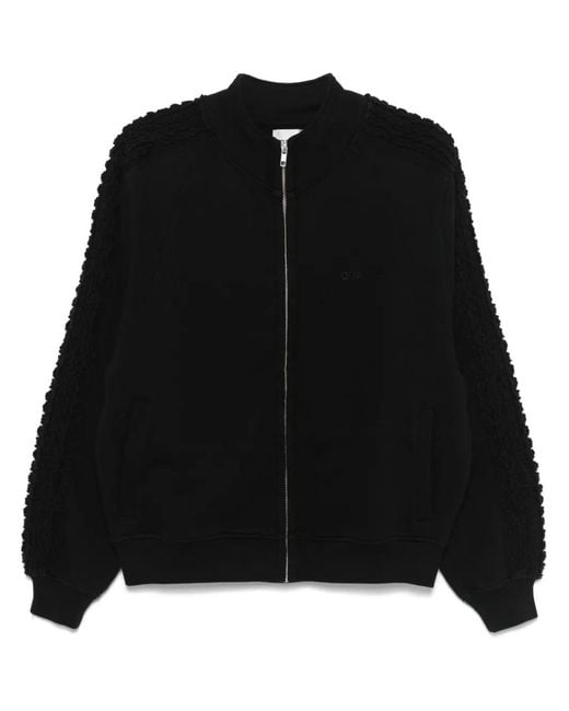 Arte' Black Flower Tape Jacket for men