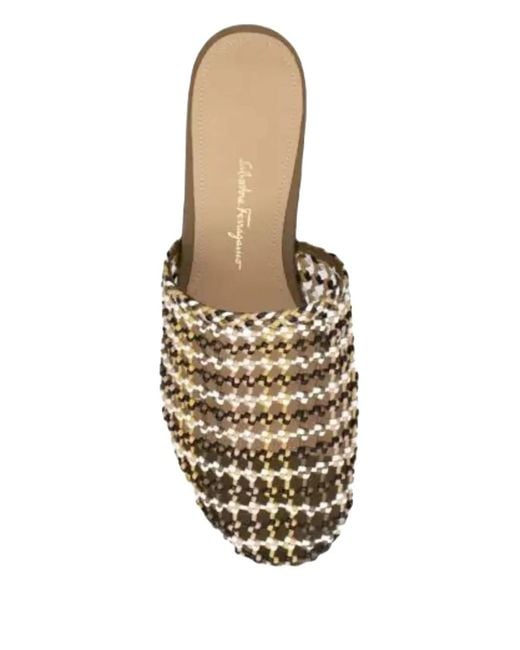 Ferragamo Natural Ellas Mules