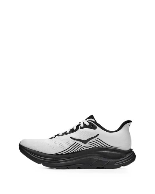 Hoka One One White Clifton 11 Lace-Up Sneakers for men
