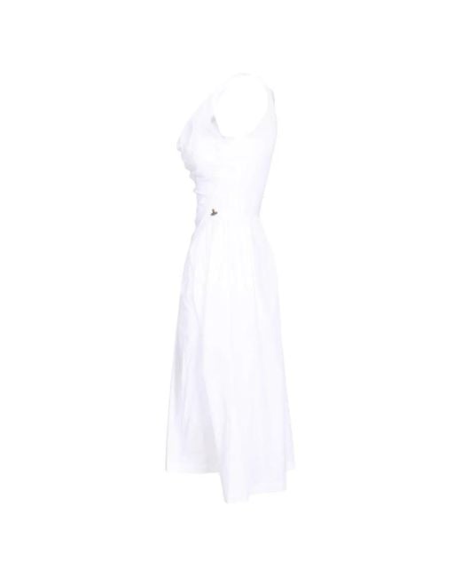 Vivienne Westwood White Sunday Gathered Midi Dress