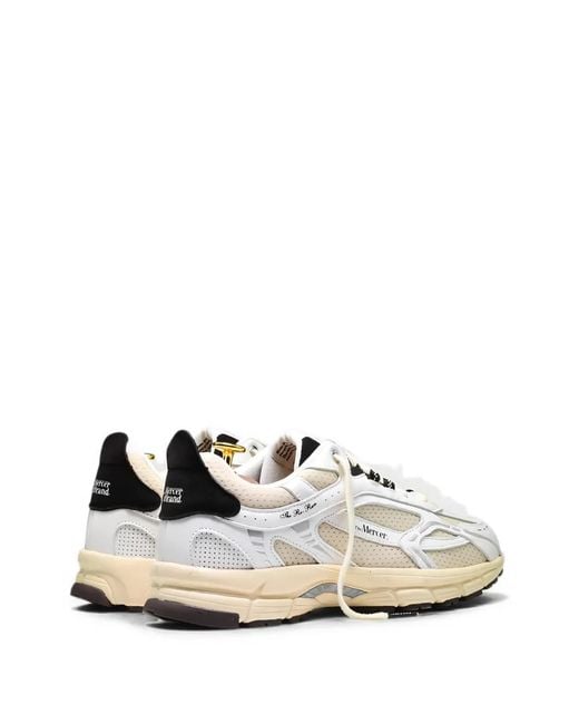 The Mercer Brand White The Re-Run Panelled Sneakers for men