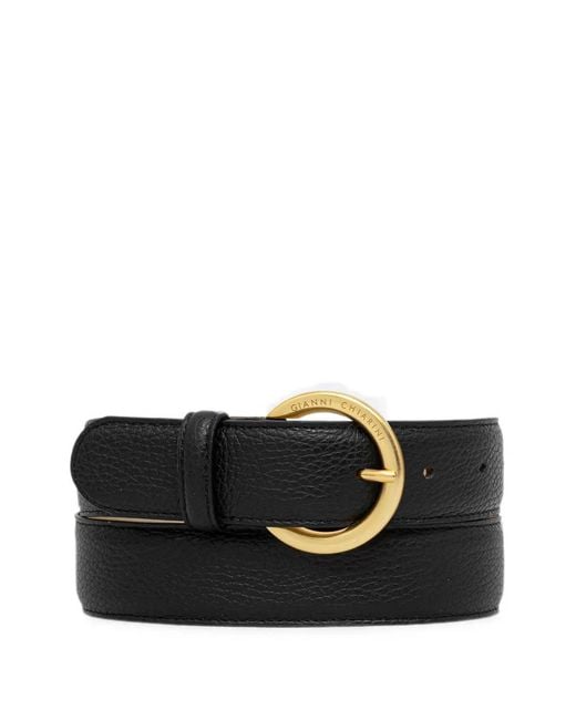 Gianni Chiarini Black Pebbled-Leather Belt