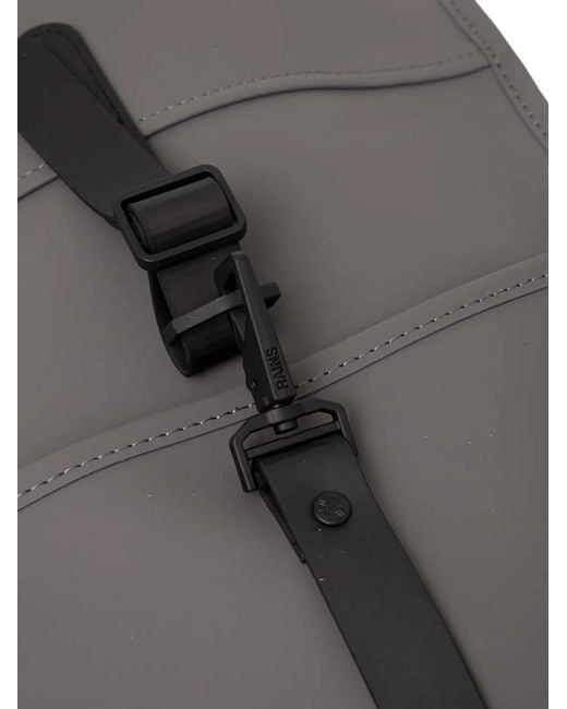 Rains Gray Flap Top Backpack