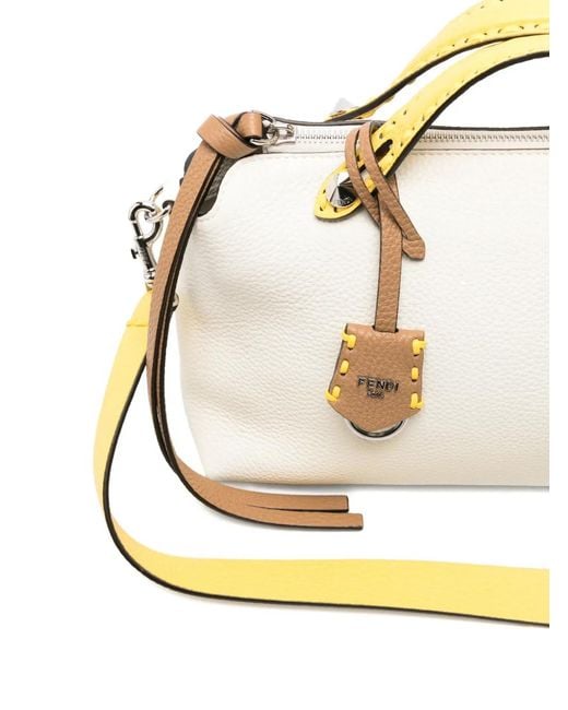 Fendi White Medium By The Way Selleria Leather Tote Bag
