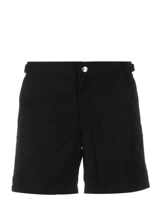 メンズ Alexander McQueen バックル トランクス水着 Black