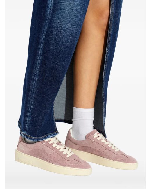 DSquared² Pink Baskets Rider En Cuir