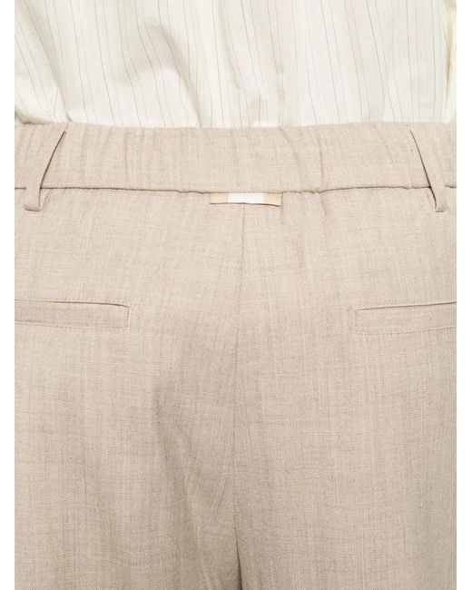 CHE White Provence Pleated Trousers for men