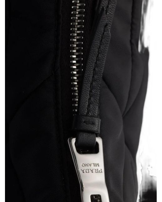 Prada Black Padded Re-Nylon Shoulder Bag