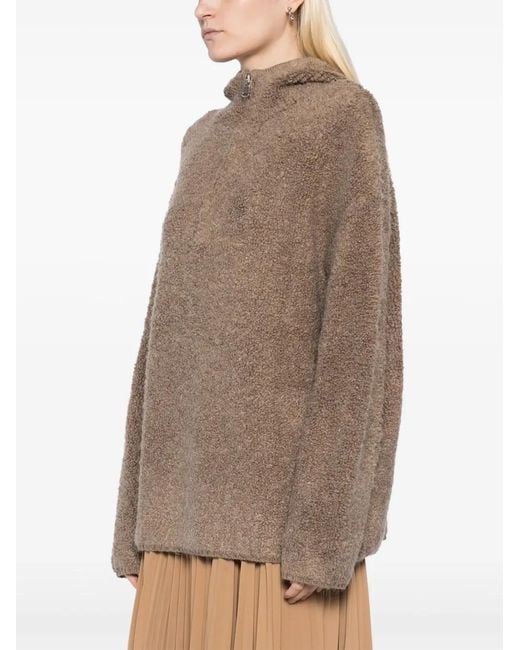 B+ AB Brown Hooded Knit Pullover