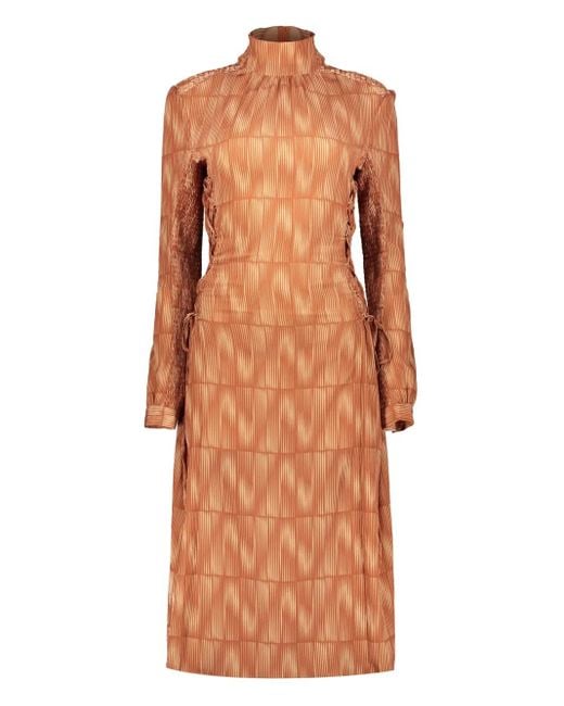 Low Classic Orange Printed Dress