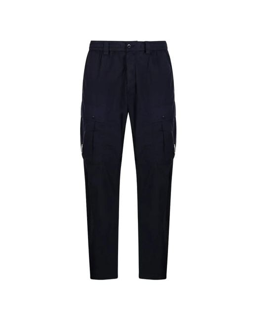 C P Company Blue Lens-Detail Cargo Pants for men