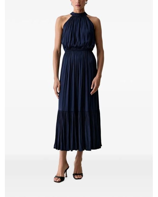 Morgan Blue Pleated Midi Dress