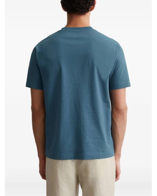 Marc O' Polo Blue Leaf-Print T-Shirt for men