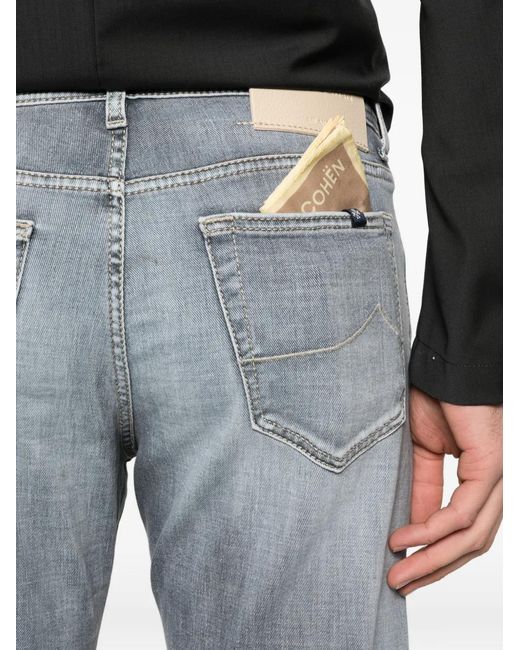 Jacob Cohen Blue Button Jeans for men