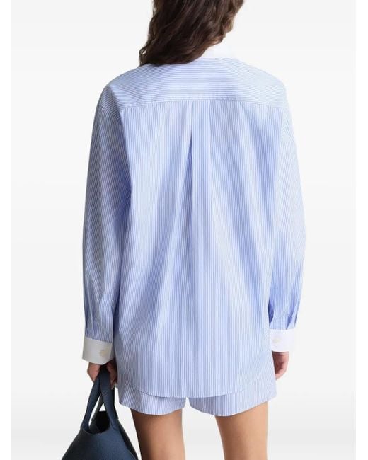 Sporty & Rich White Striped Pocket Shirt