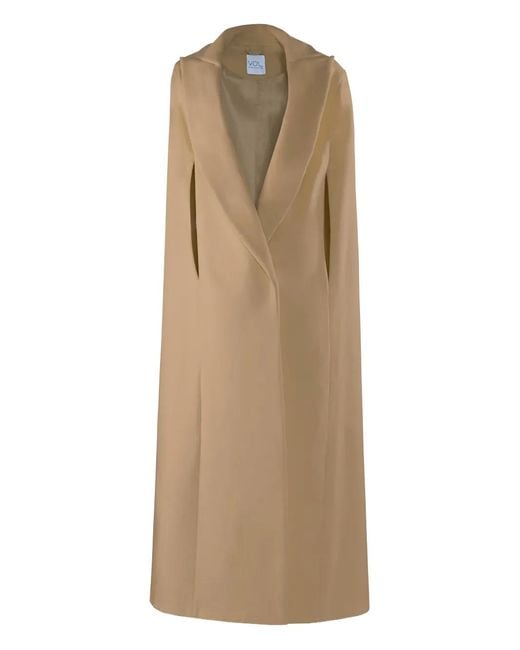 Vestiaire d'un Oiseau Libre Natural Collared Slit Cape