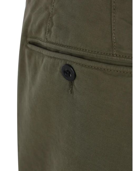 Incotex Green Pleated-Detail Trousers for men