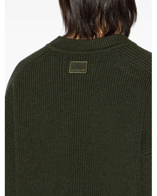 Isabel Marant Green Ribbed Wool Sweater for men