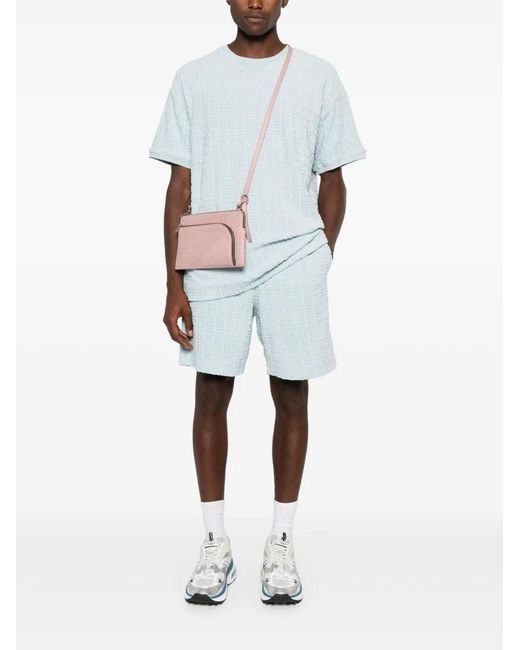 Givenchy Blue Jacquard-Pattern Bermuda Shorts for men