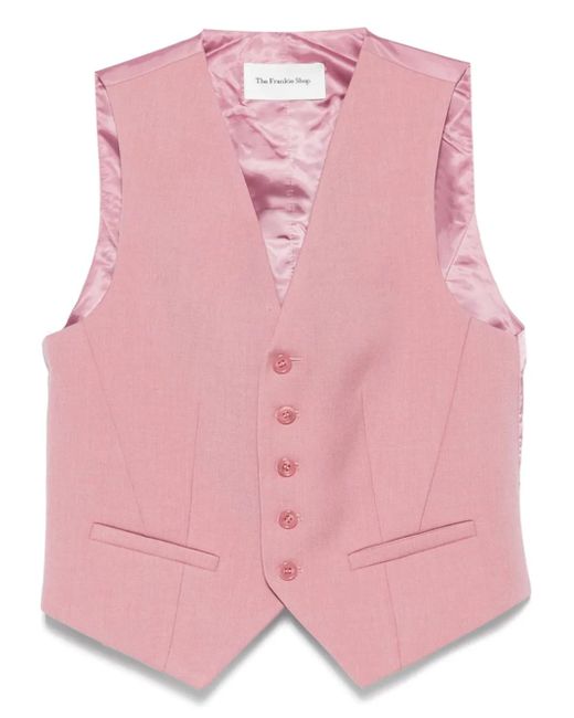 Frankie Shop Pink Gelso Waistcoat