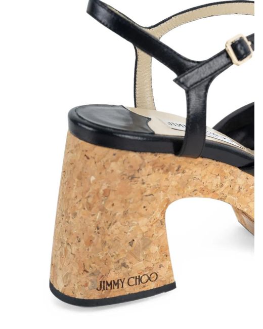 Jimmy Choo Black Heloise Heeled Sandals