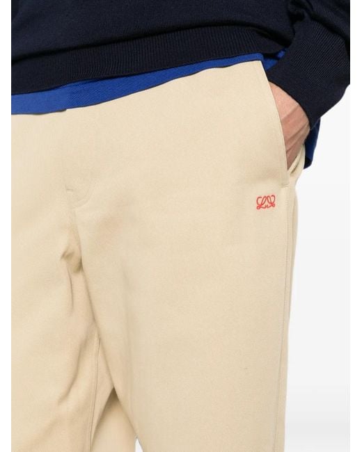 Loewe Natural Logo-Embroidered Trousers for men
