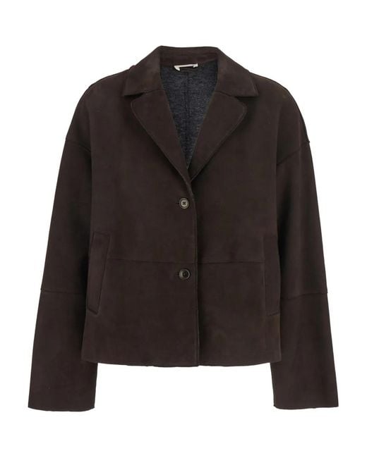 Chaqueta De Ante Con Botones P.A.R.O.S.H. de color Black