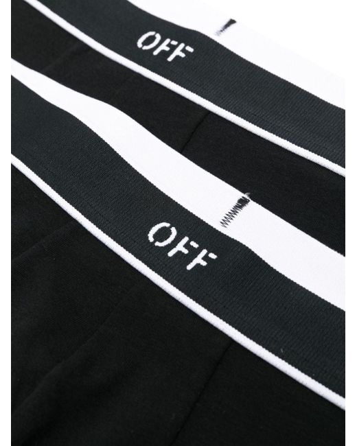 Off-White c/o Virgil Abloh Set aus zwei Slips mit Logo-Bund in Black für Herren