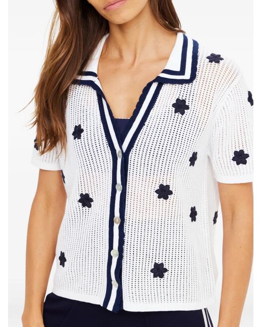 The Upside White Piazza Koa Collared Shirt