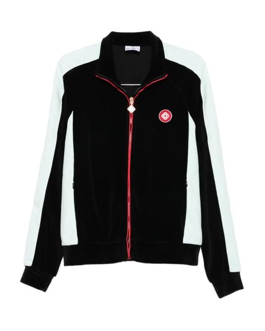 Casablanca Black Panelled Zip-Up Sport Jacket for men