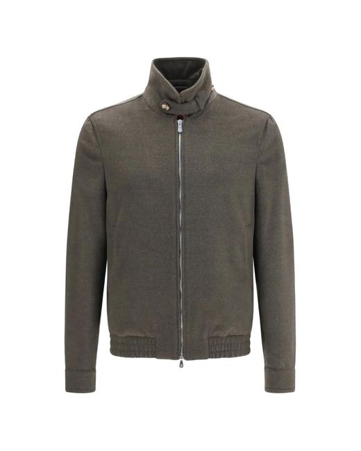 Brunello Cucinelli Gray High-Neck Jacket for men