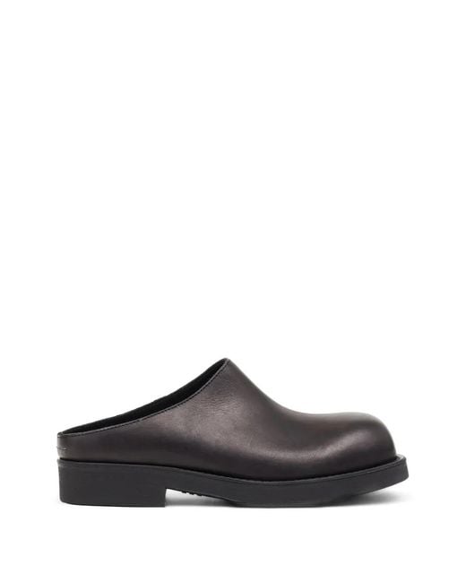 MM6 by Maison Margiela White Mules Biker À Bout Rond