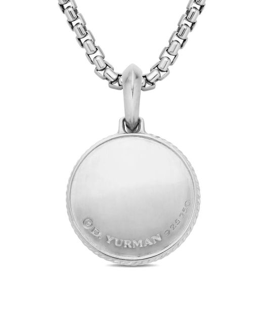 David Yurman Metallic 18Kt And Sterling Maritime Compass Diamond Amulet (29.5Mm) for men