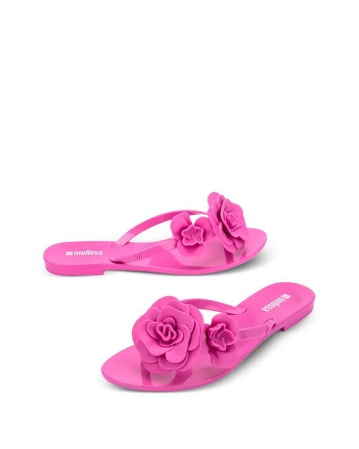 Melissa Pink Harmonic Springtime Flip-Flops