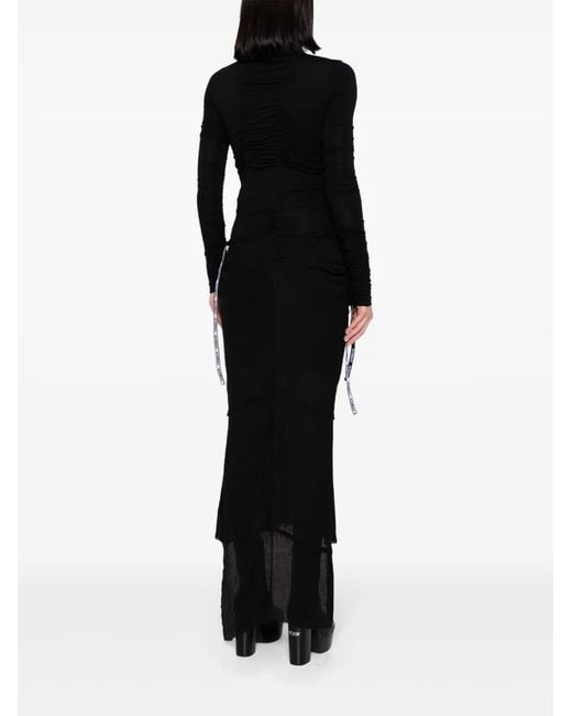 Vetements Black Logo-Strap Roll-Neck Top