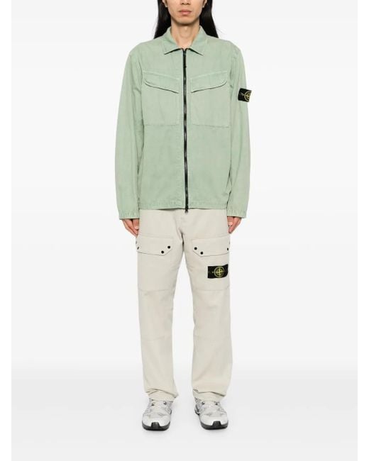 Stone Island Natural Straight-Leg Trousers for men