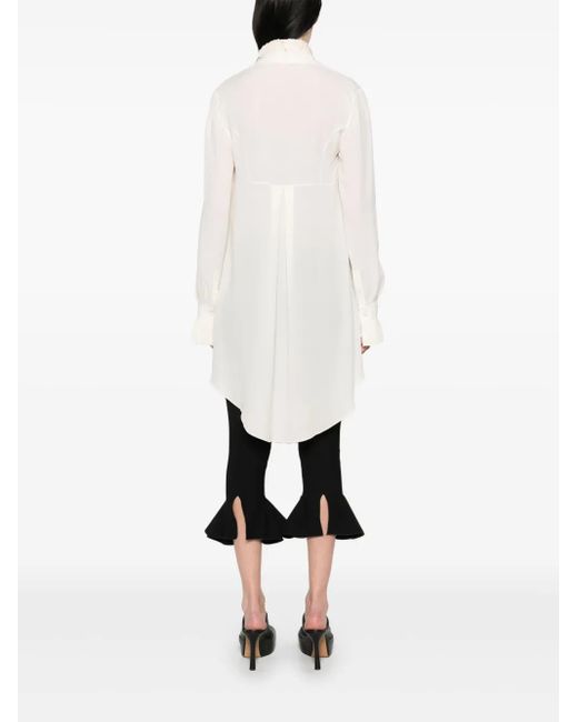 McQueen White Silk Blouse